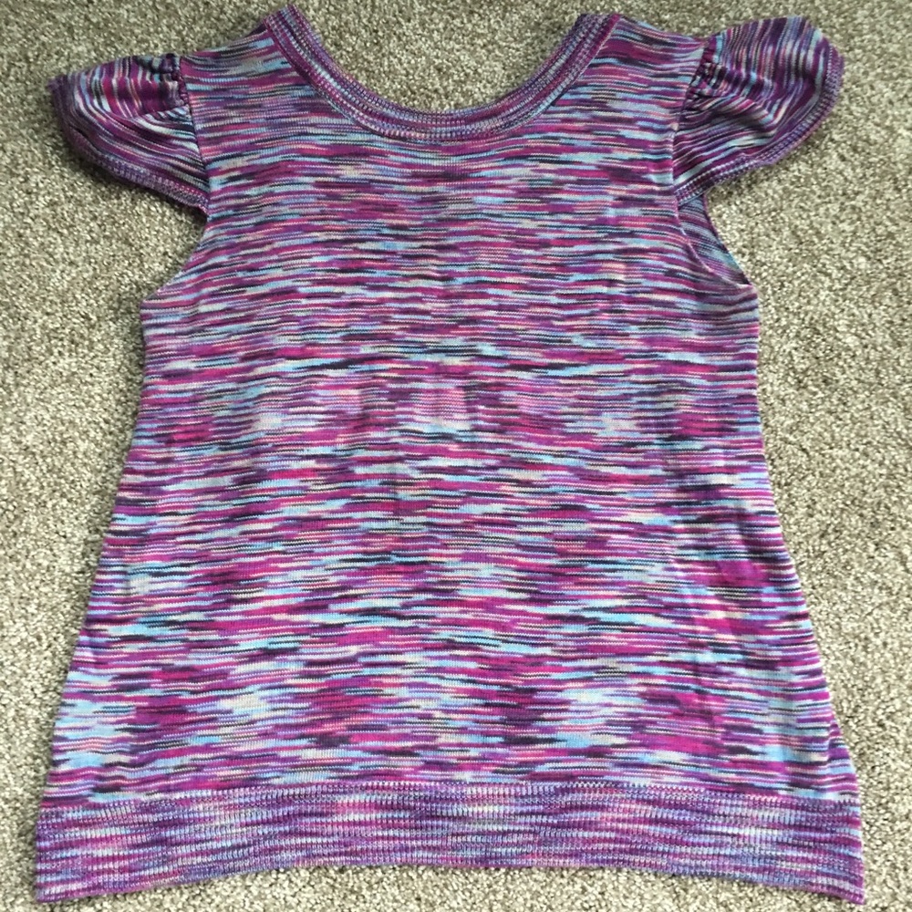 🌈 TULLE Top, Purple Multicolored, Tie Back, Sz S